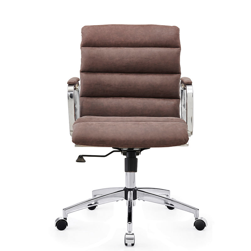 Modern Swivel Office Desk Chair Luxury Executive Boss Ergonomic Computer Chair  - Antique Brown