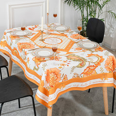 Colorful TableCloth with Artistic Design, Reusable for Dining Table