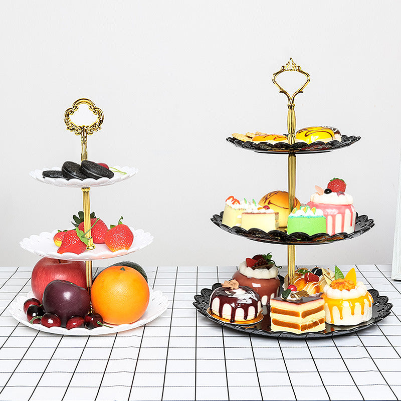 Three-Tier Plastic Cake Stand