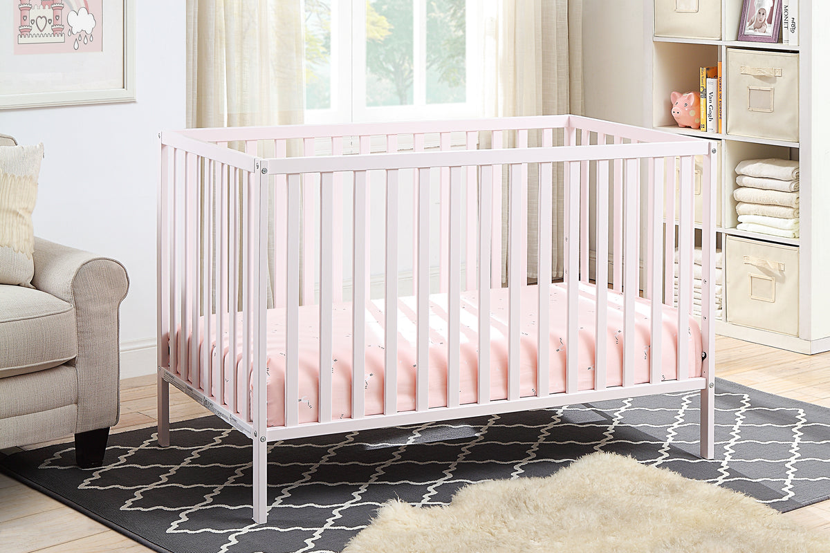 Pastel Pink 3-in-1 Convertible Island Crib