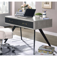 Contemporary Desk - Faux Concrete & Black