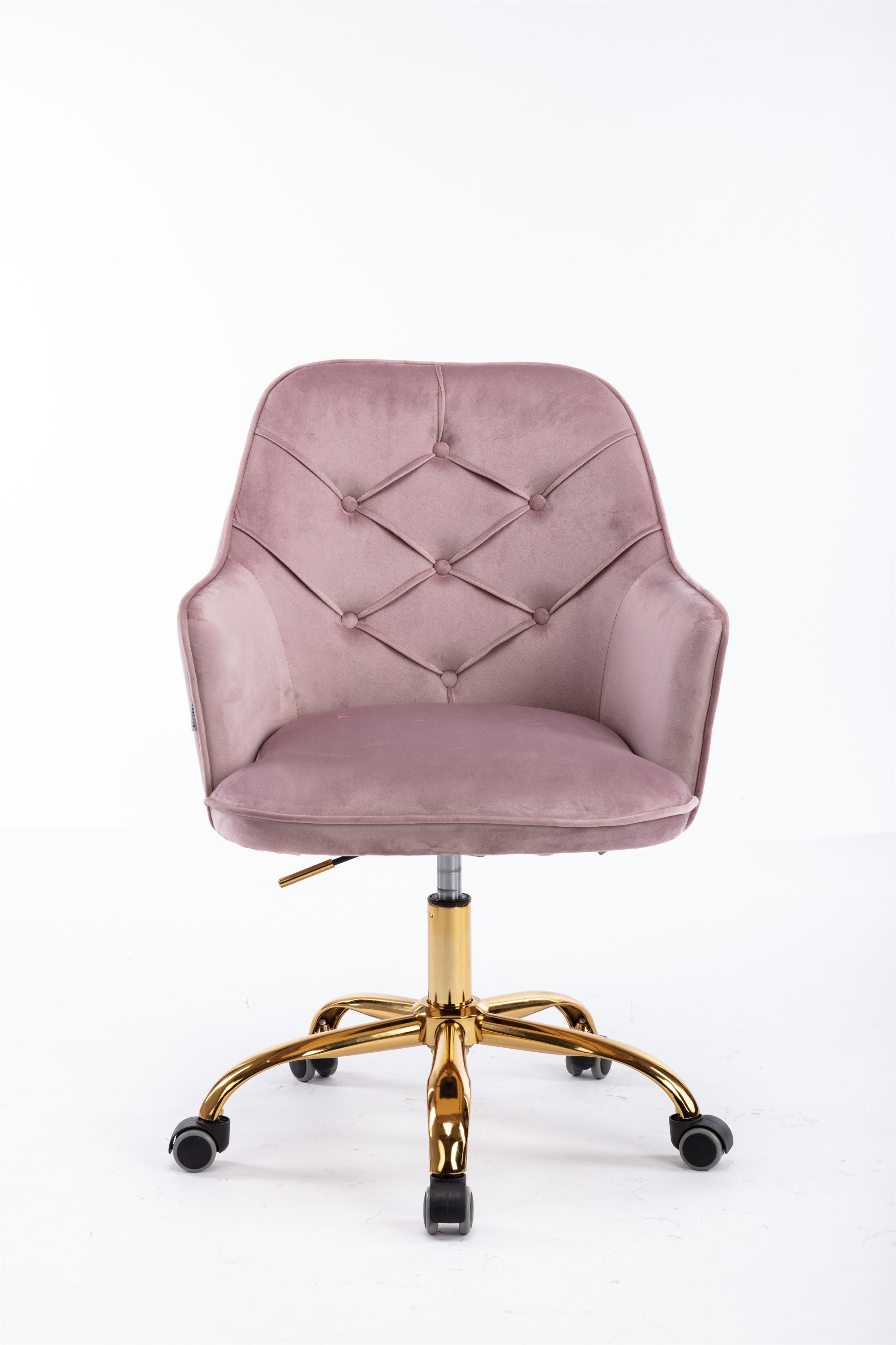 Velvet Swivel Shell Chair - Light Pink