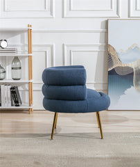 Accent Chair with Golden Feet - Navy