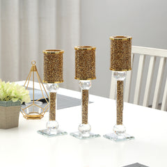 Ambrose Exquisite Candle Holder (Set of 3) - Gold