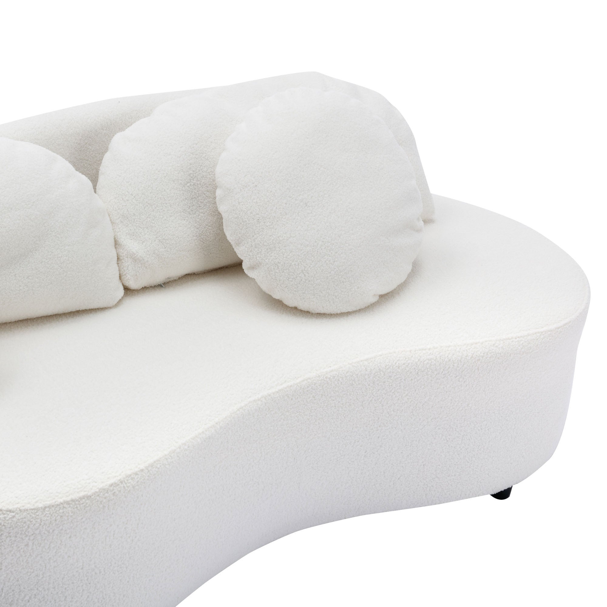 103.9" Modern Living Room Sofa Velvet Upholstered Couch Furniture - Beige