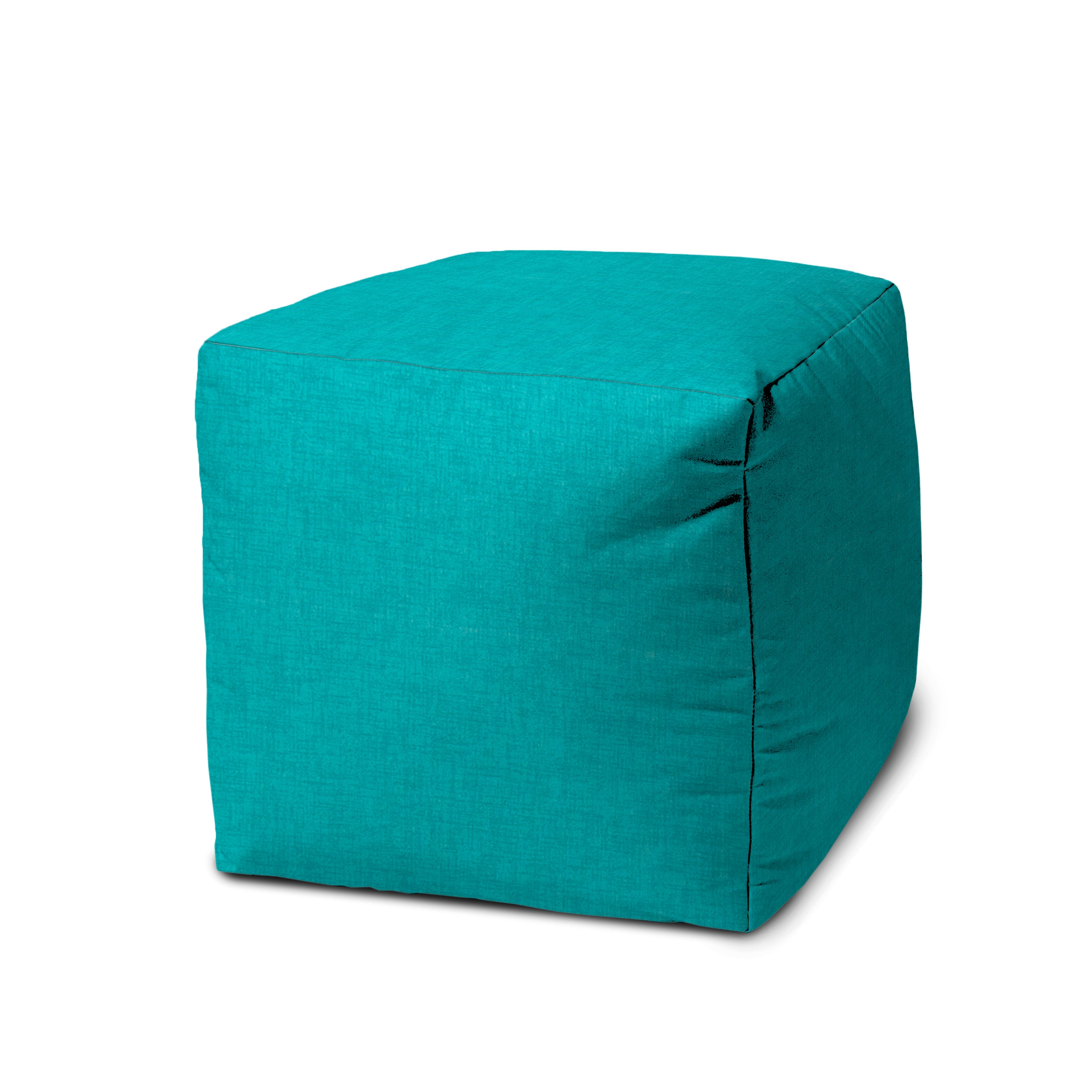 Turquoise Indoor/Outdoor Pouf - Zipper Cover Only - 17 x 17 Cube