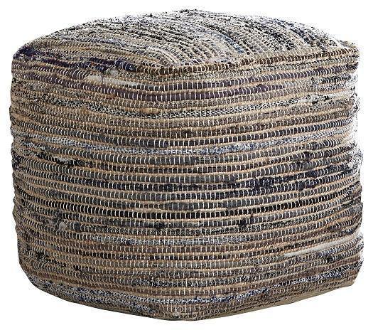 Denim Contemporary Pouf