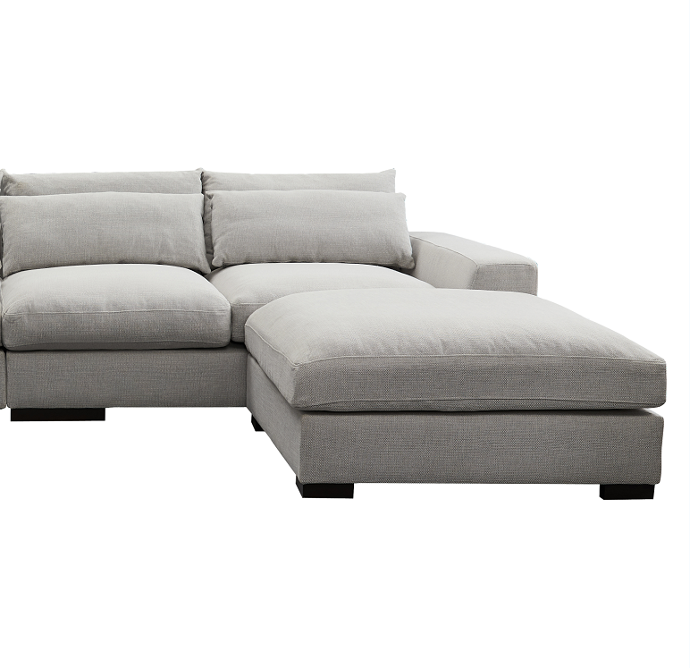 Cozy & Comfortable Sectional Sofa Light Grey