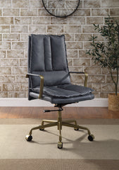 Executive Leather Office Chair - Grey