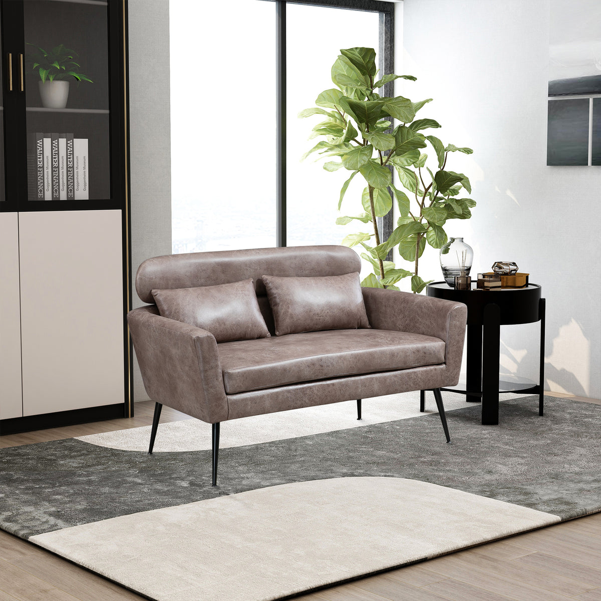 Classical Loveseat Small Sofa Small Mini Room Couch Two-Seater Sofa