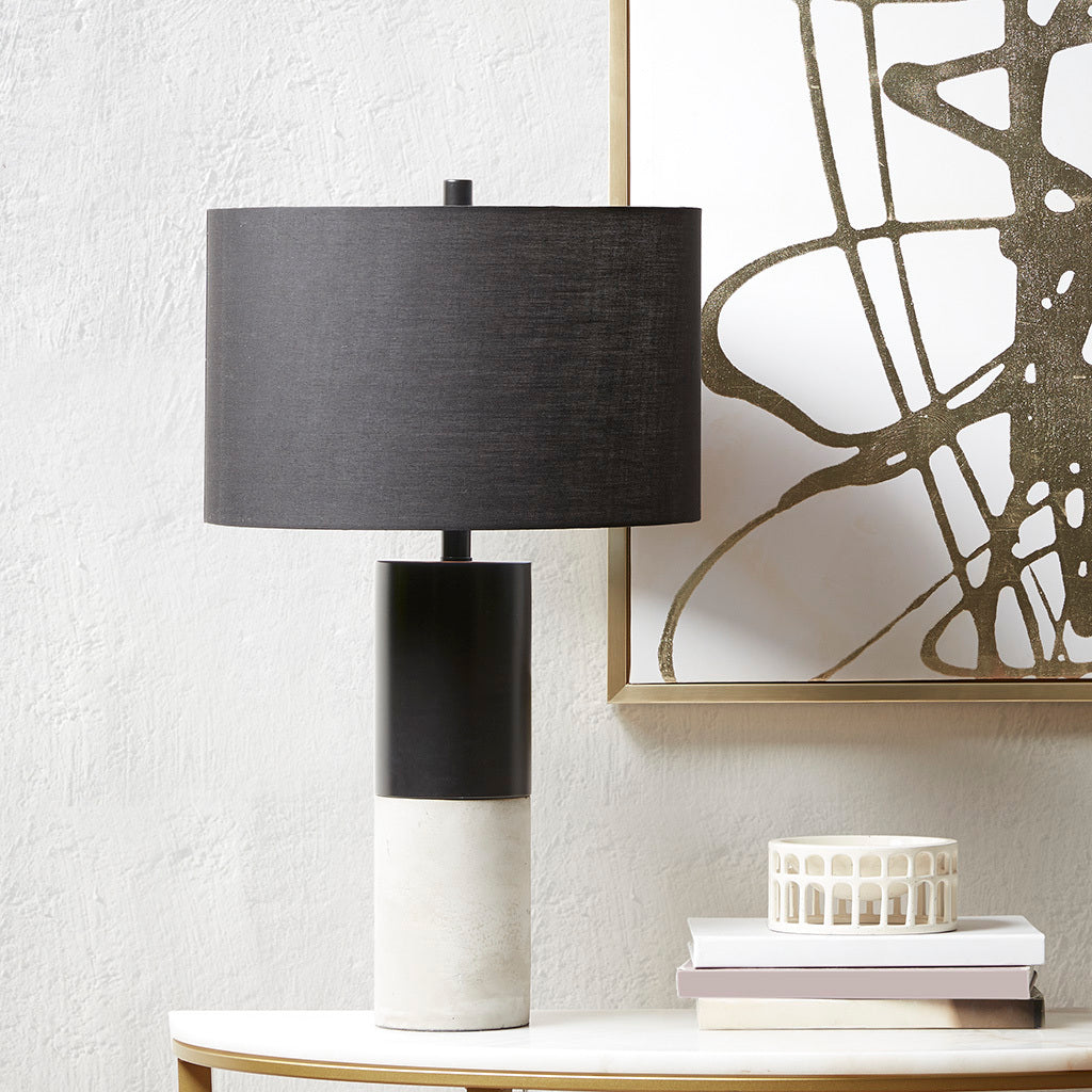 Fulton  Concrete Table Lamp - Black