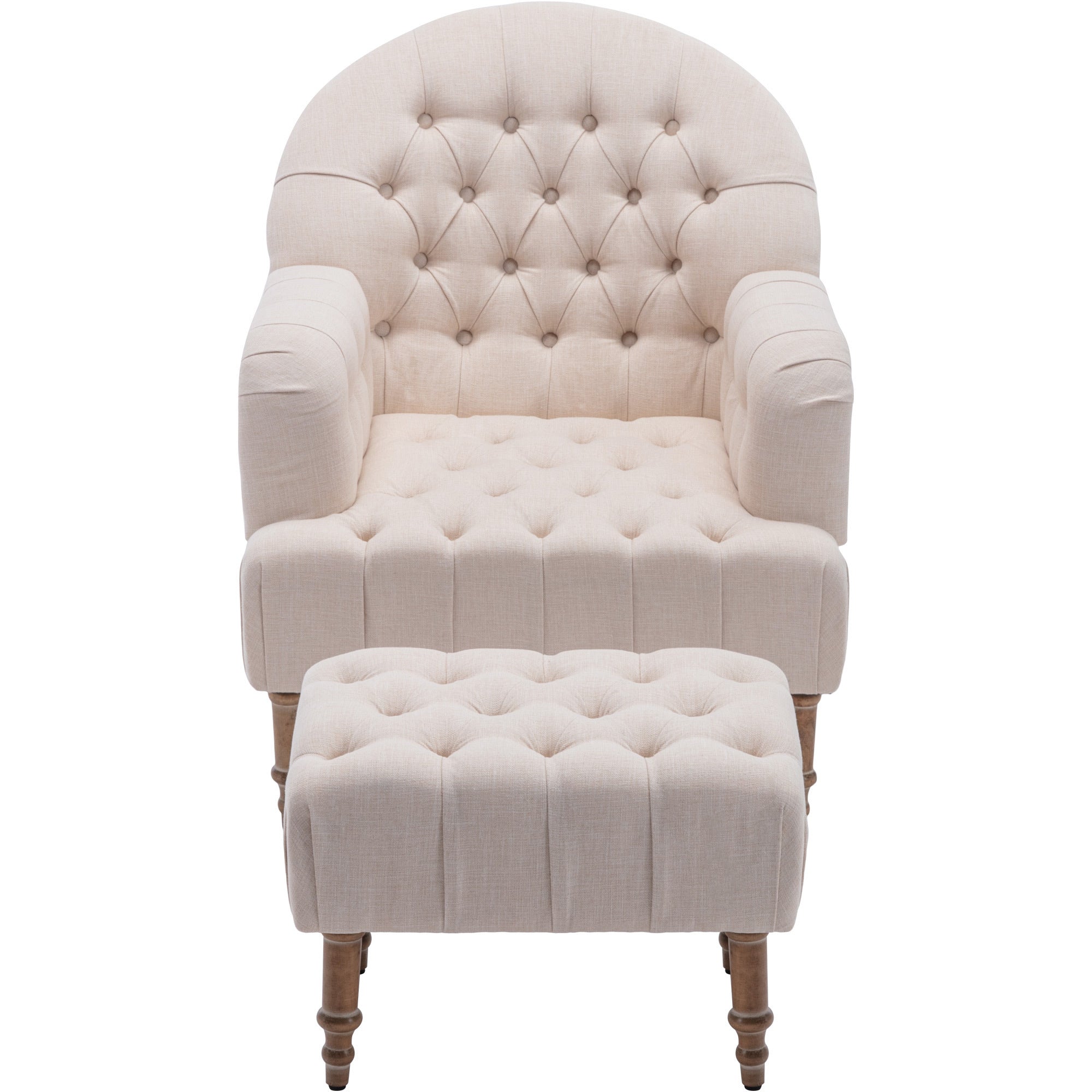 Beige Accent Tufted Chair