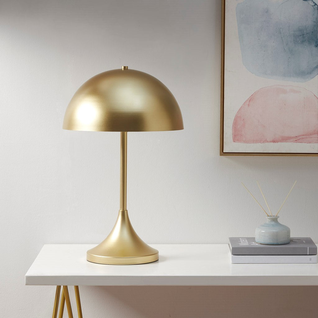 Bryson Dome-Shaped 2-Light Metal Table Lamp - Gold