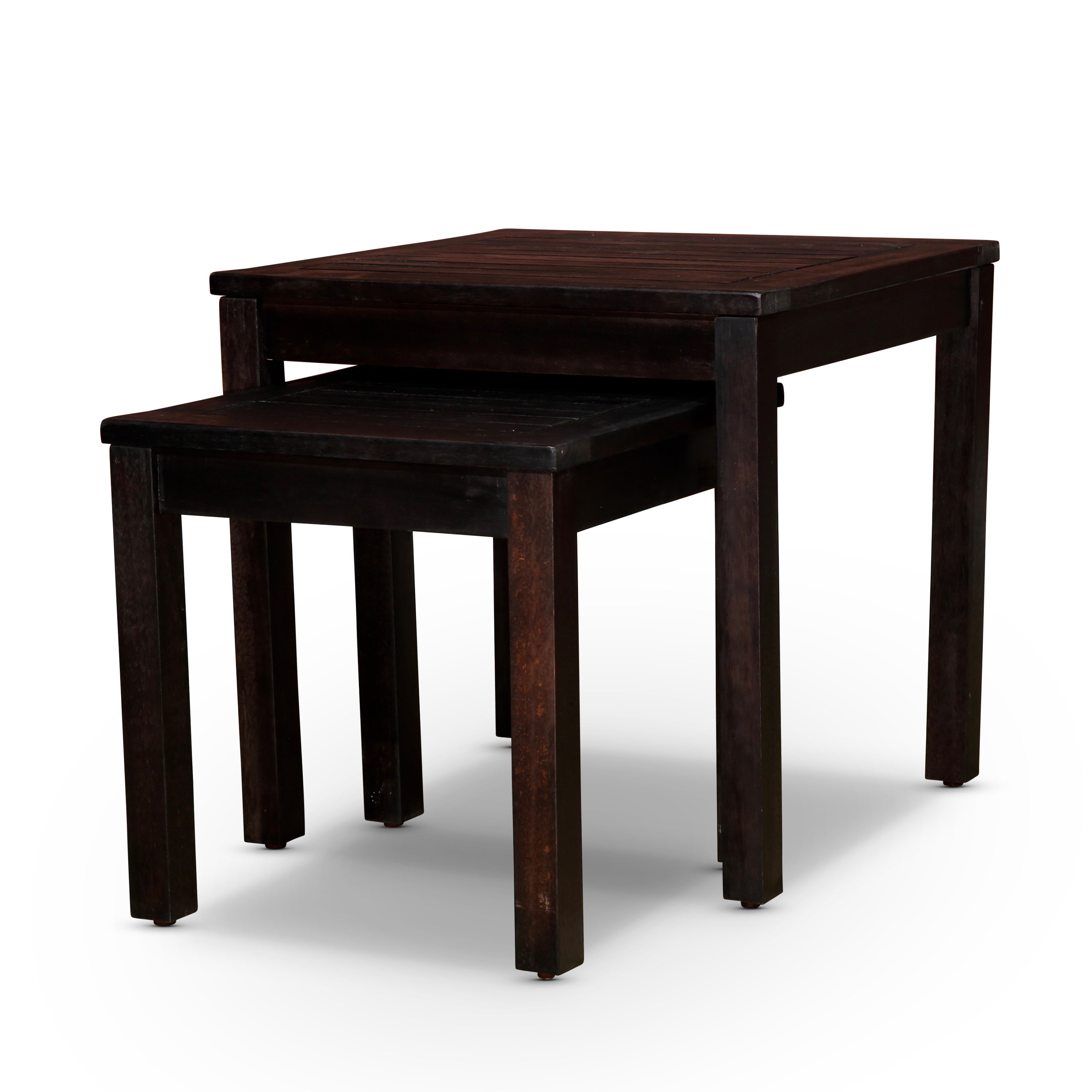 2-Piece Eucalyptus Nesting Table Set - Espresso