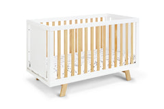 White/Natural 3-in-1 Convertible Island Crib