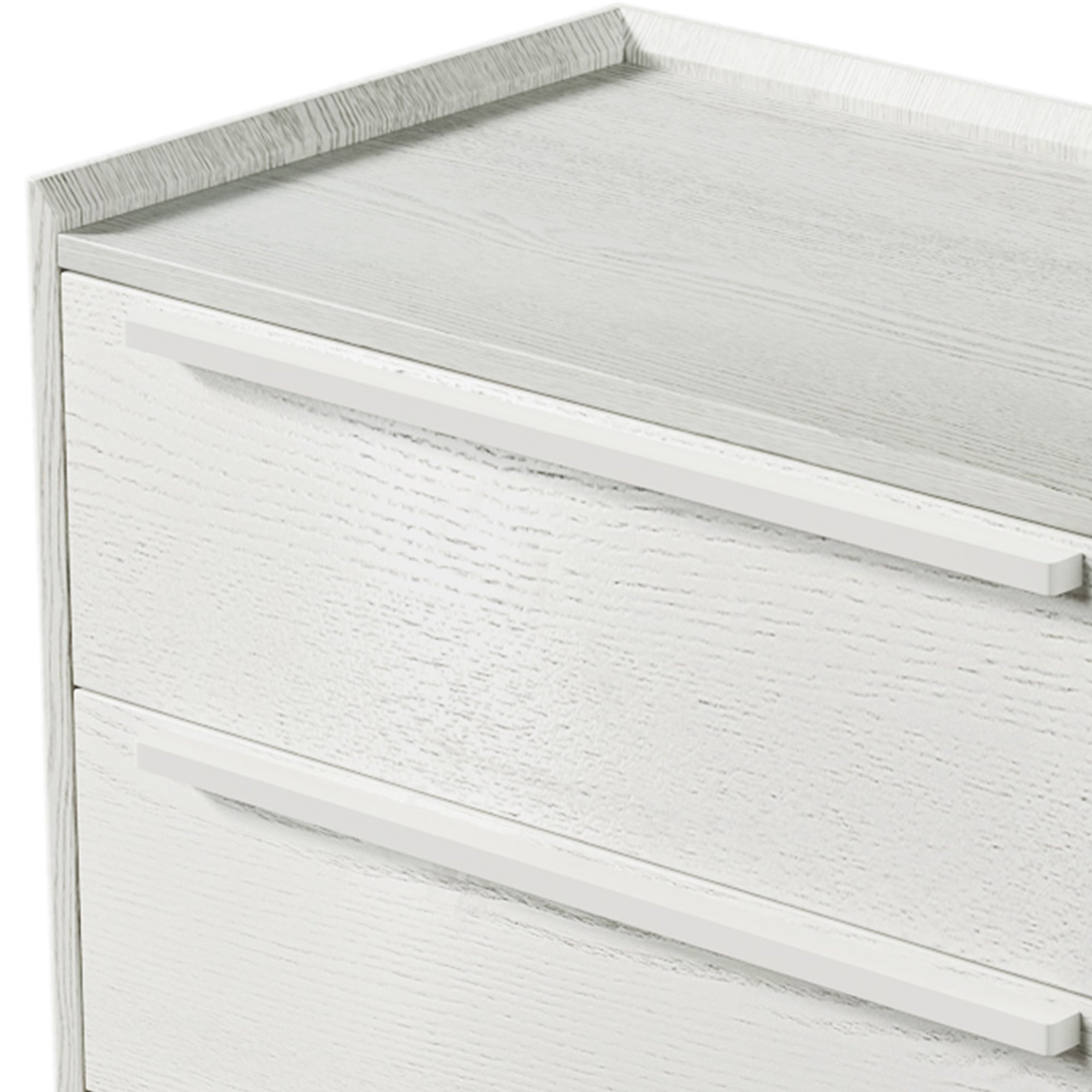 Modern Style Manufactured Wood 9-Drawer Dresser with Solid Wood Legs - White