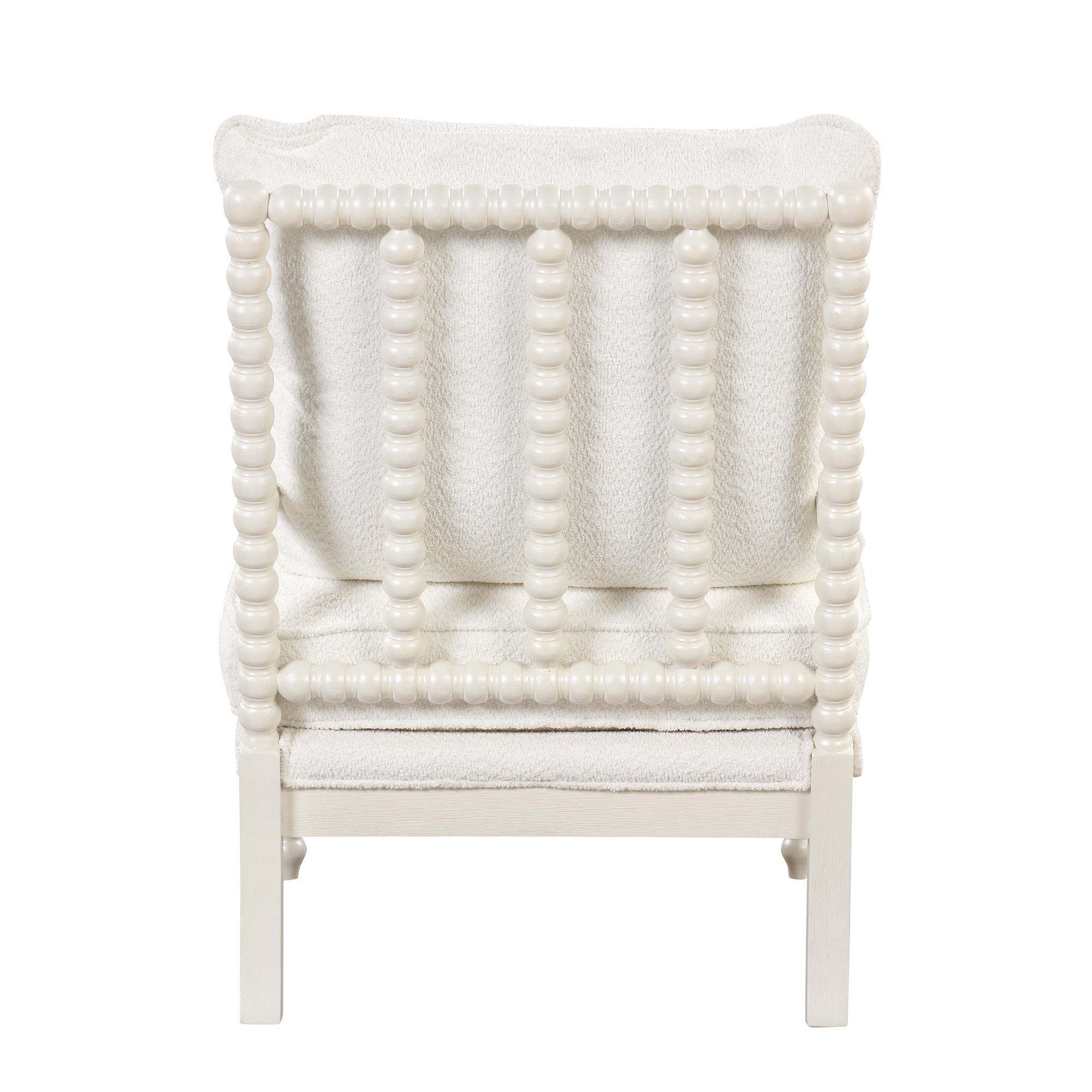 Modern Tufted Velvet Accent Chair with Ottoman - White