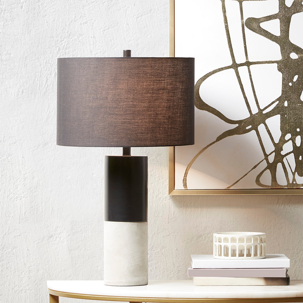 Fulton  Concrete Table Lamp - Black