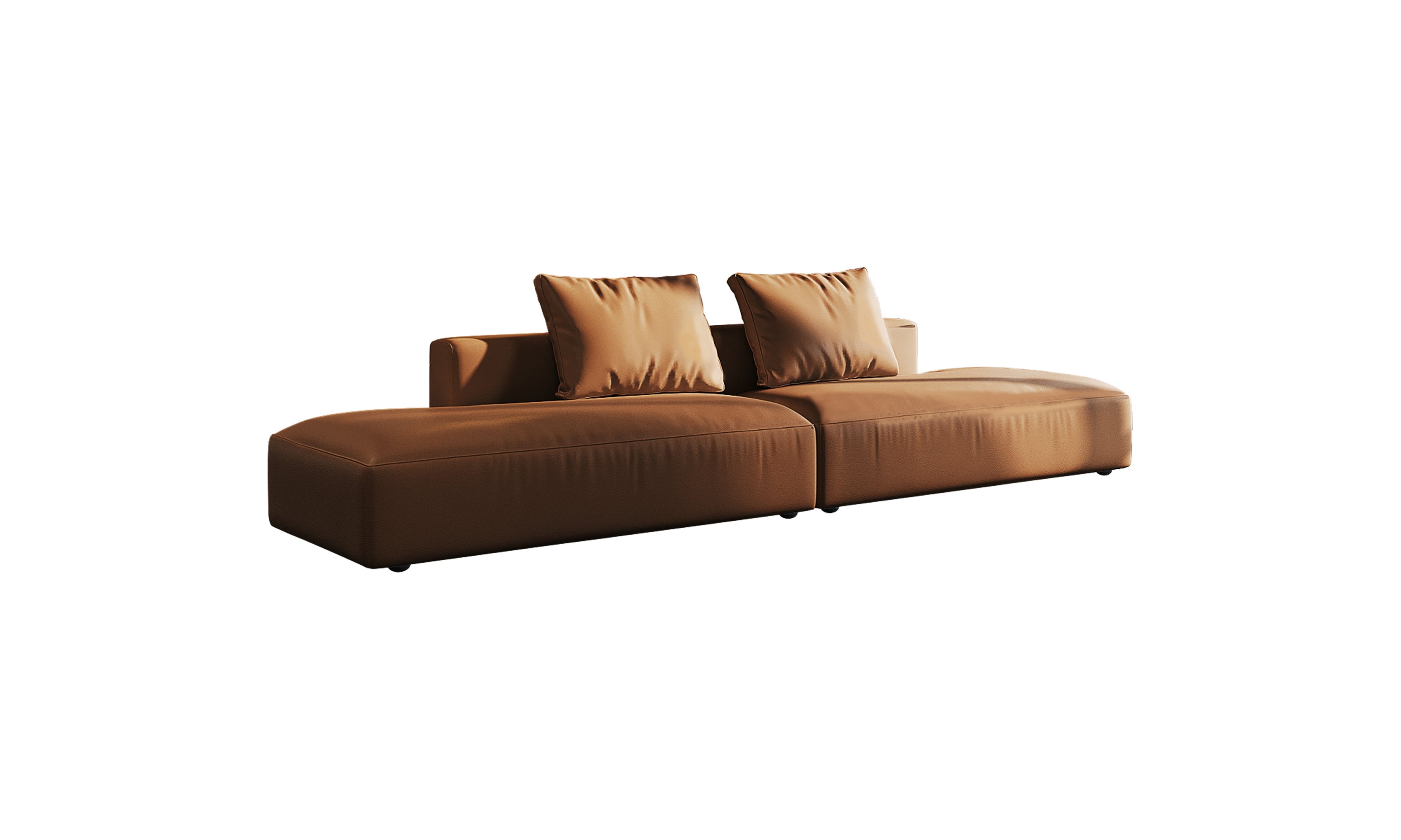 Elegant Modular Sofa Couch - Brown