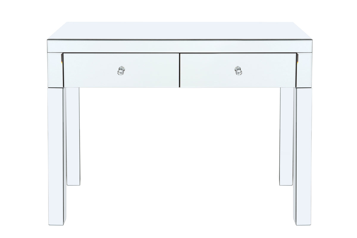 Mirror desktop dressing table, 2 drawer dressing table, suitable W 39.4 inch X D 15.7 inch X H 31.5 inch