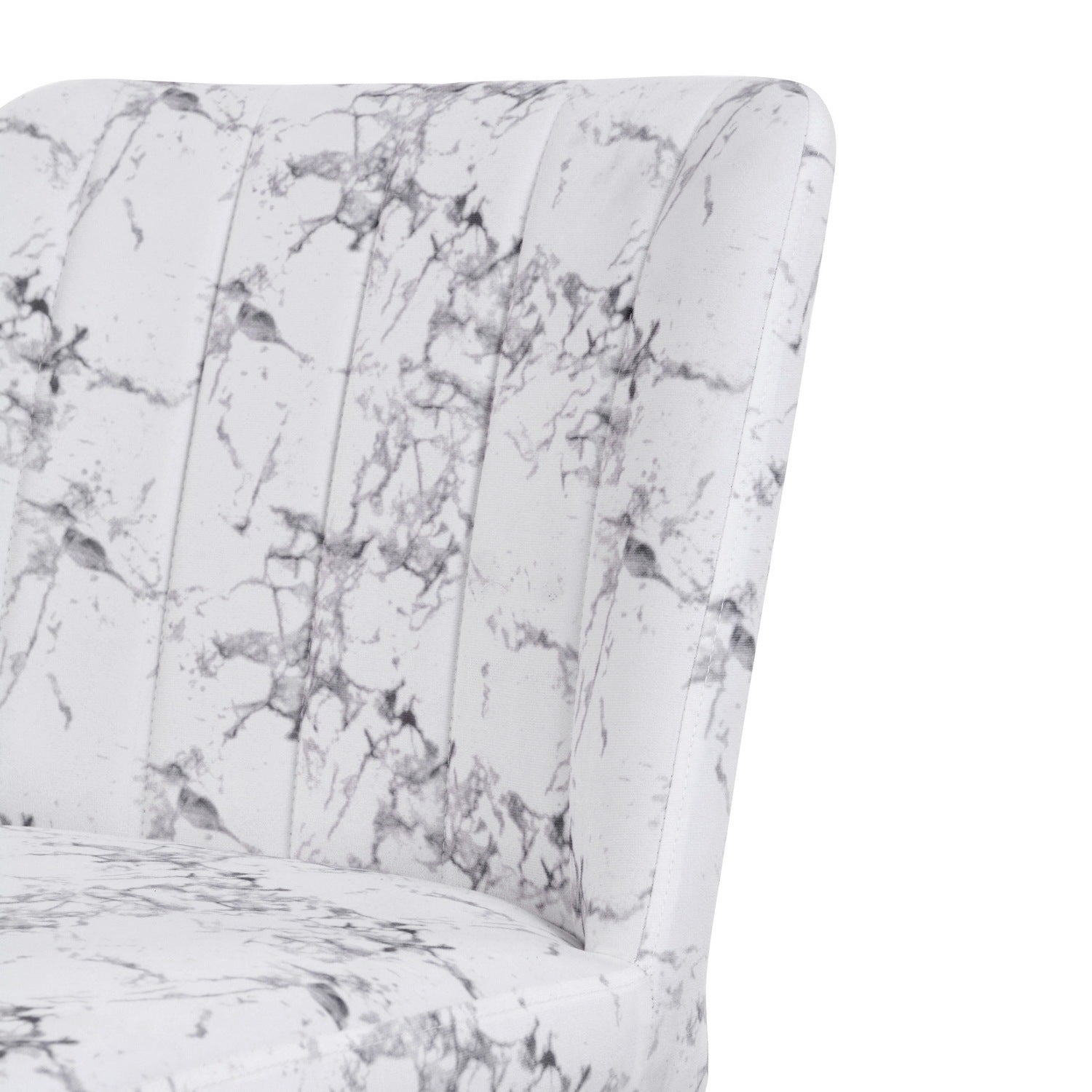 Style Home Office Task Chair - White Marble Fabric Printing