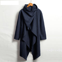 Men Long Sleeve Cardigan Trench Coat