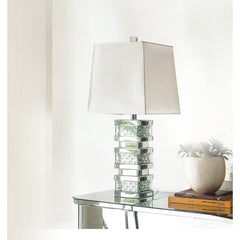 Table Lamp in Mirrored & Faux Crystals