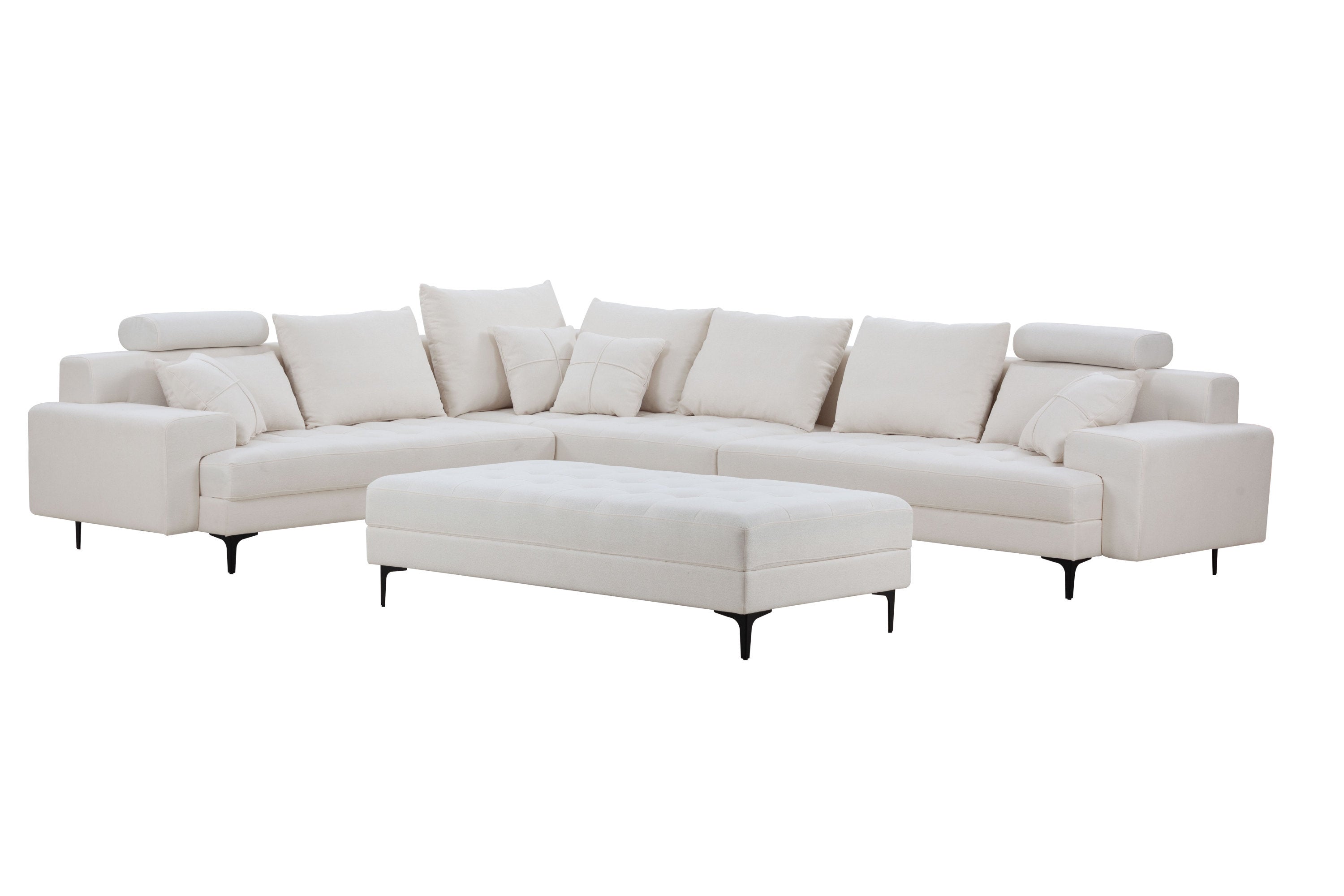 Sofa Couch Set with Ottoman for Living Room Apartment Home Hotel