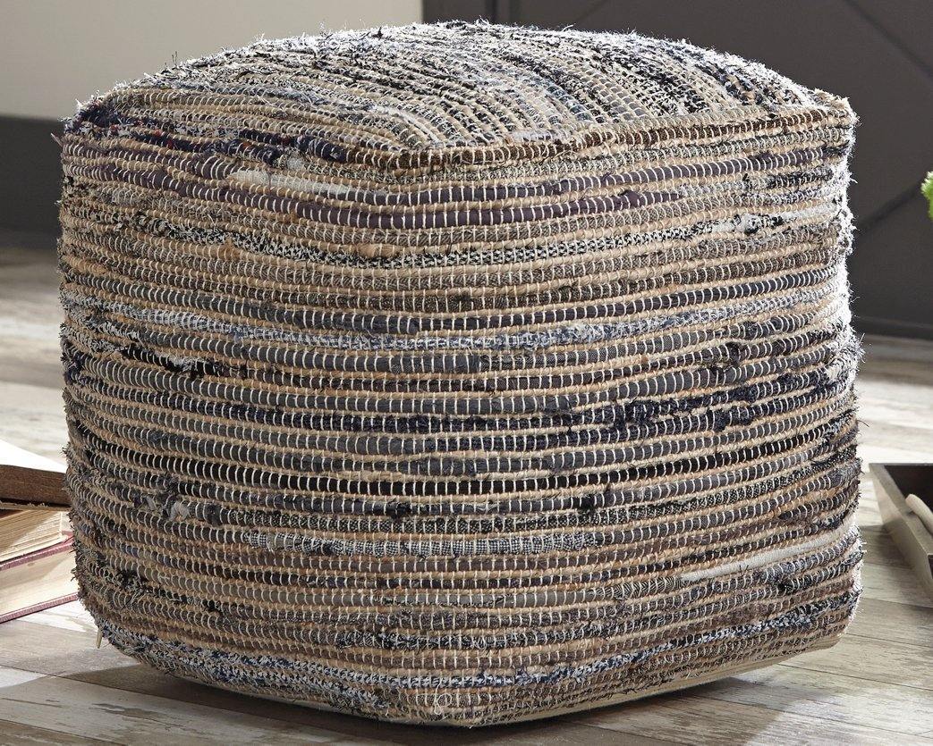 Denim Contemporary Pouf