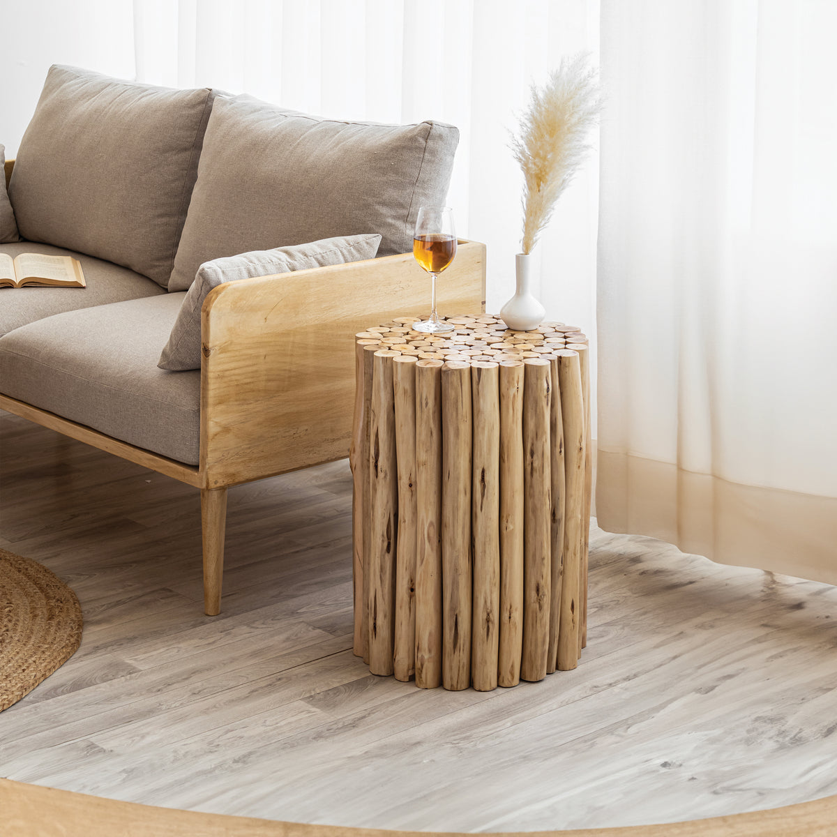 Boho End Table Natural - Natural