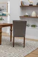 Classic Upholstered Accent Dining Chair - Grey