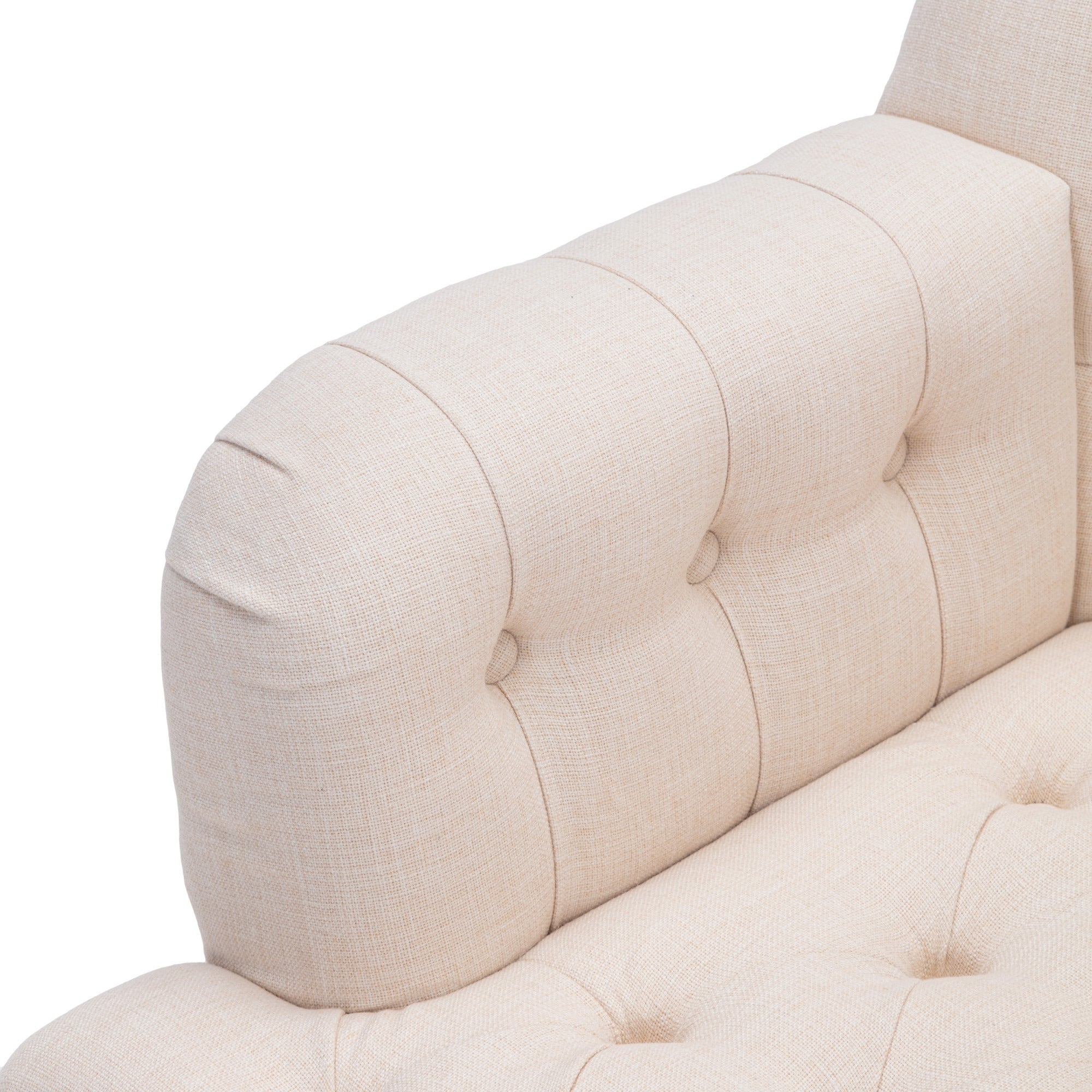 Beige Accent Tufted Chair