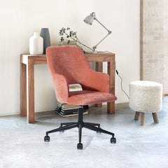 Upholstered Task Chair/ Home Office Chair - Coral