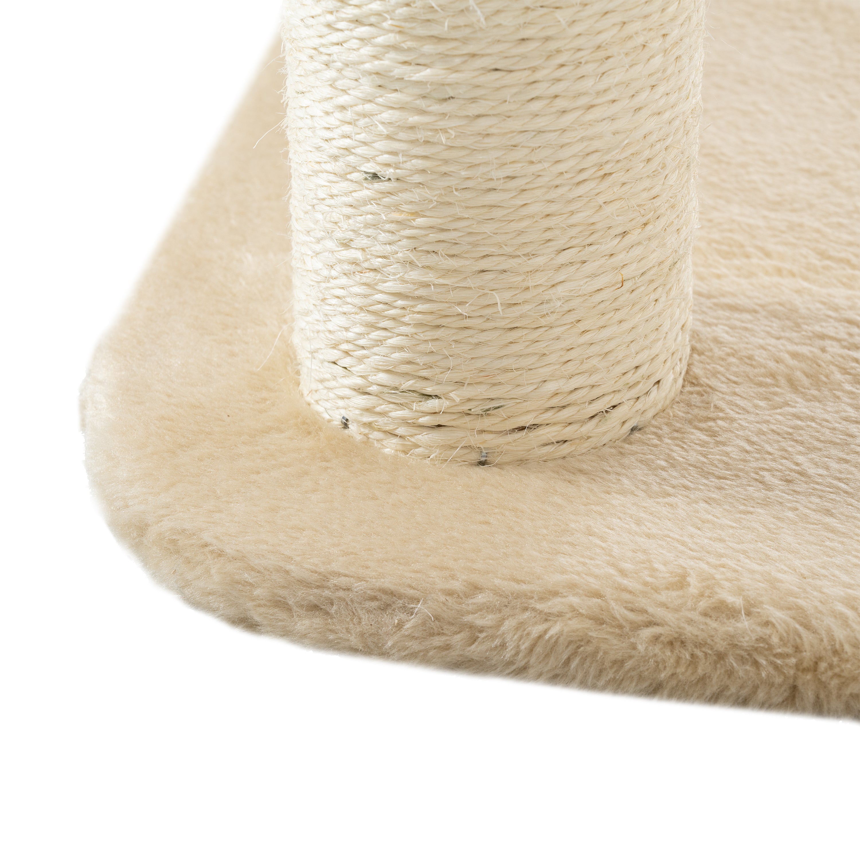 Cat Tree, 59-Inch Cat Tower for Indoor Cats, Plush Multi-Level Cat Condo with 2 Perches, 2 Caves, Cozy Basket and Scratching Board - Beige