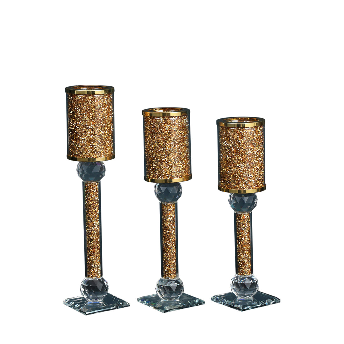 Ambrose Exquisite Candle Holder (Set of 3) - Gold