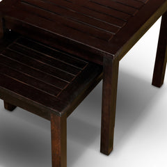 2-Piece Eucalyptus Nesting Table Set - Espresso