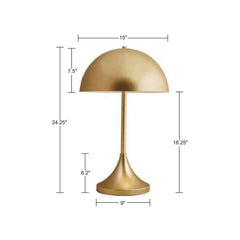 Bryson Dome-Shaped 2-Light Metal Table Lamp - Gold