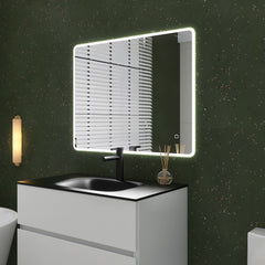 MAICOSY 36"x28"  Large Rectangular Vanity LED Bathroom Mirrors Wall Touch Anti-Fog