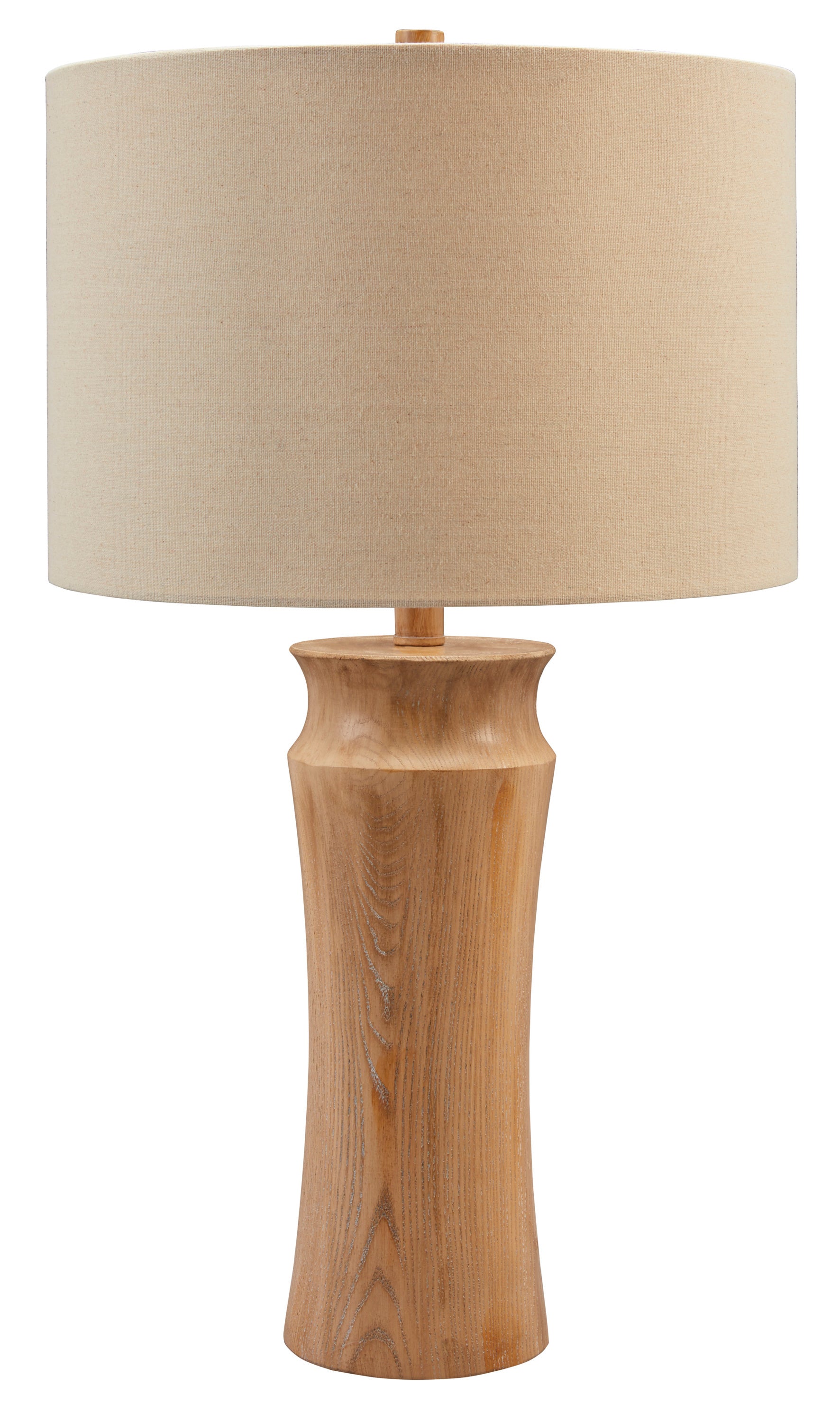 Whitewash Brown Faux Wood Table Lamp (Set of 2)