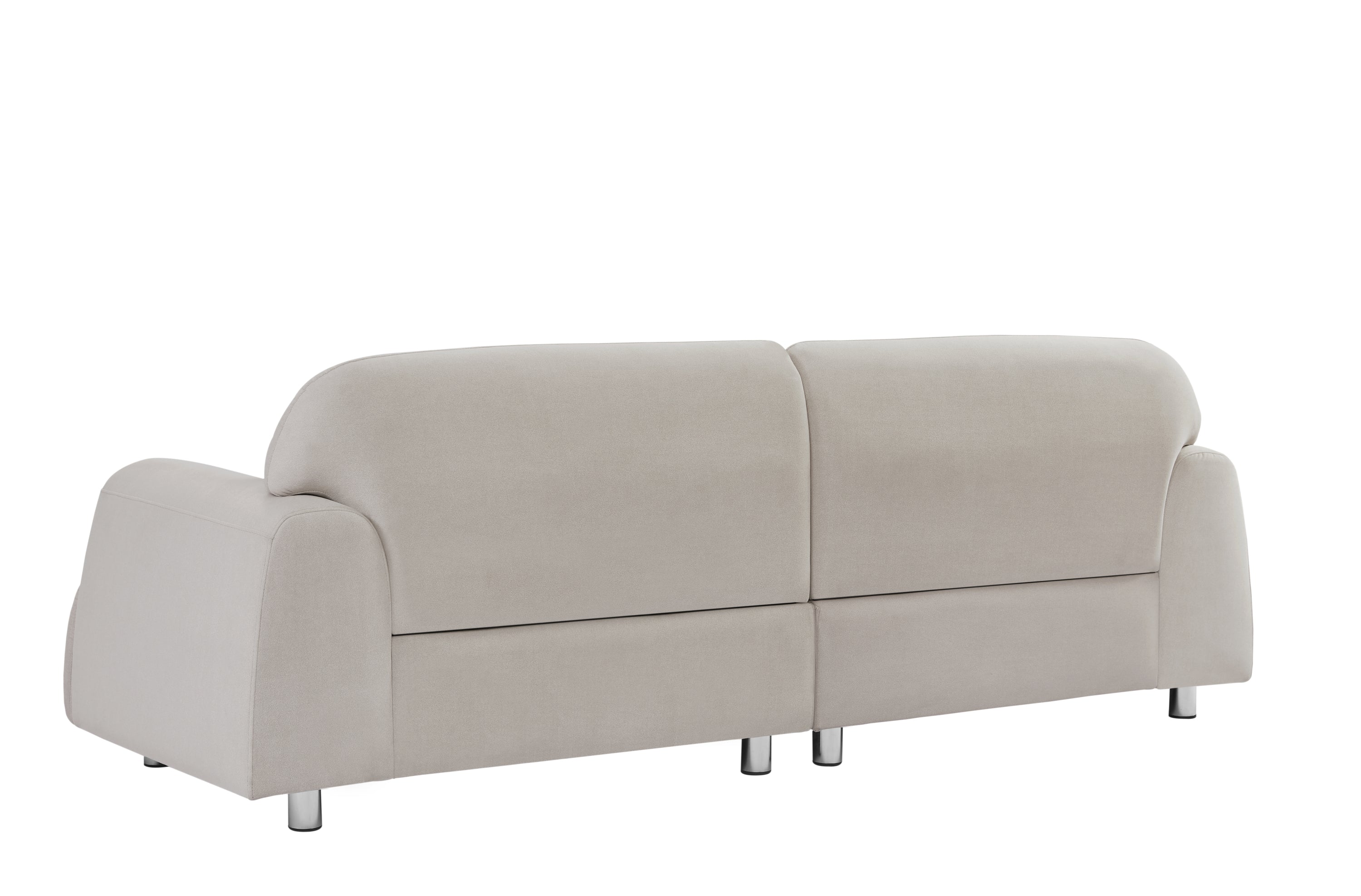 Oversize Deep Seat Sofa Loveseat Couch Mid-Century Couch with Hardwood Frame Comfy Sofa with Metal Leg - Beige