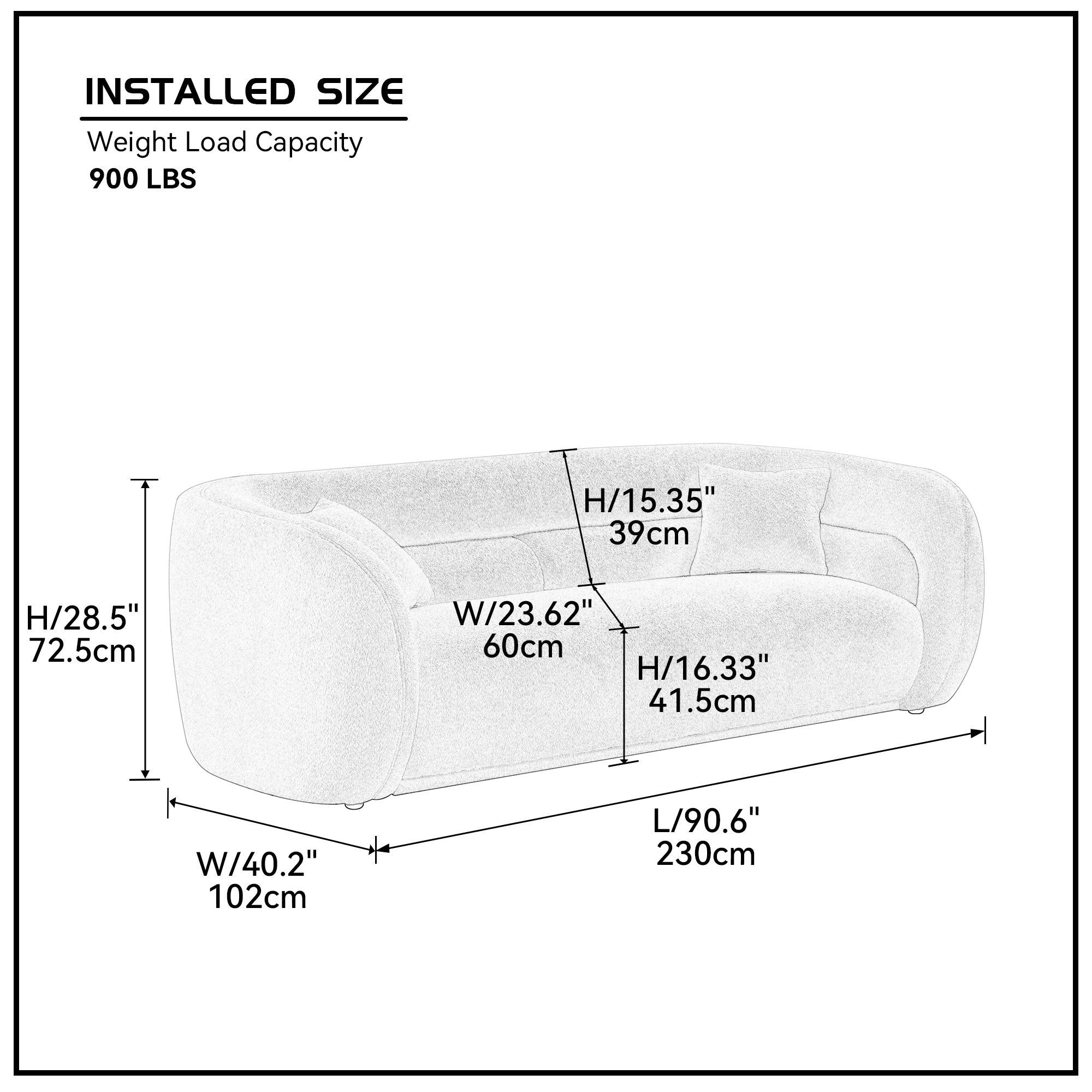 Sofa Couch Living Room Lounge Couches Boucle Sofa Sleeper