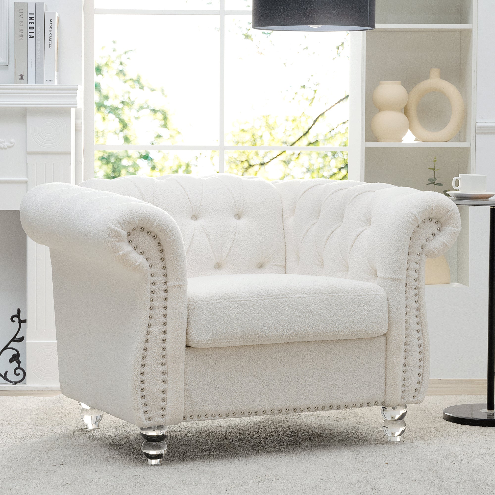 1 Seater Sofa For Living Room - White