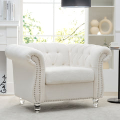 1 Seater Sofa For Living Room - White