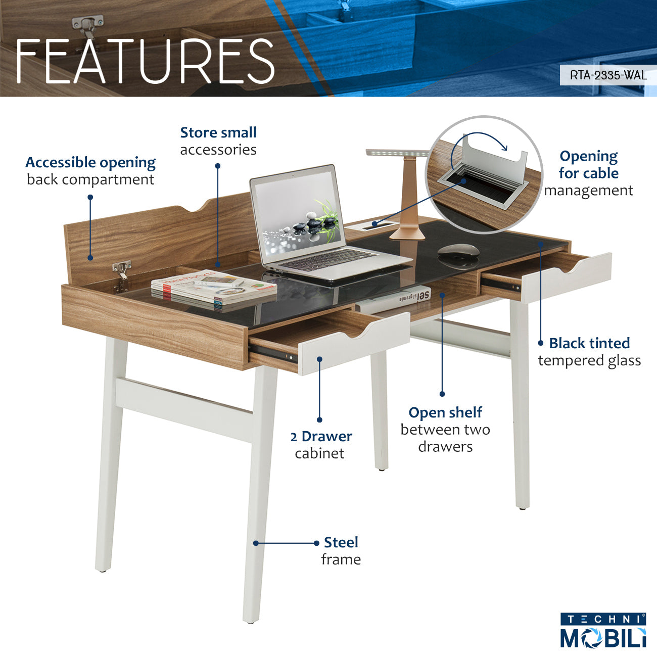 Techni Compact Computer Desk 