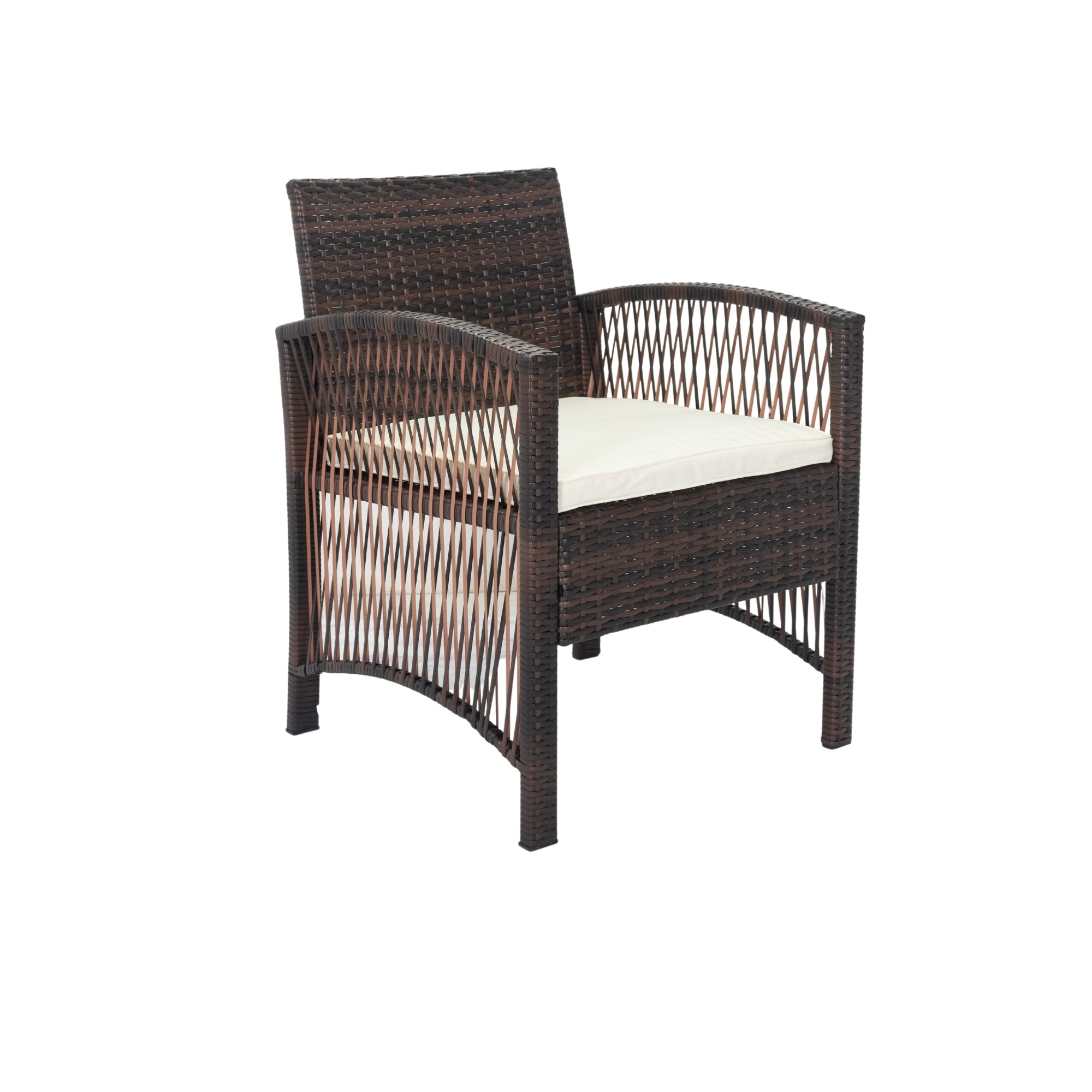 MAICOSY 4pc Outdoor Rattan Patio Garden Furniture Set Wicker Chair Table Cushion