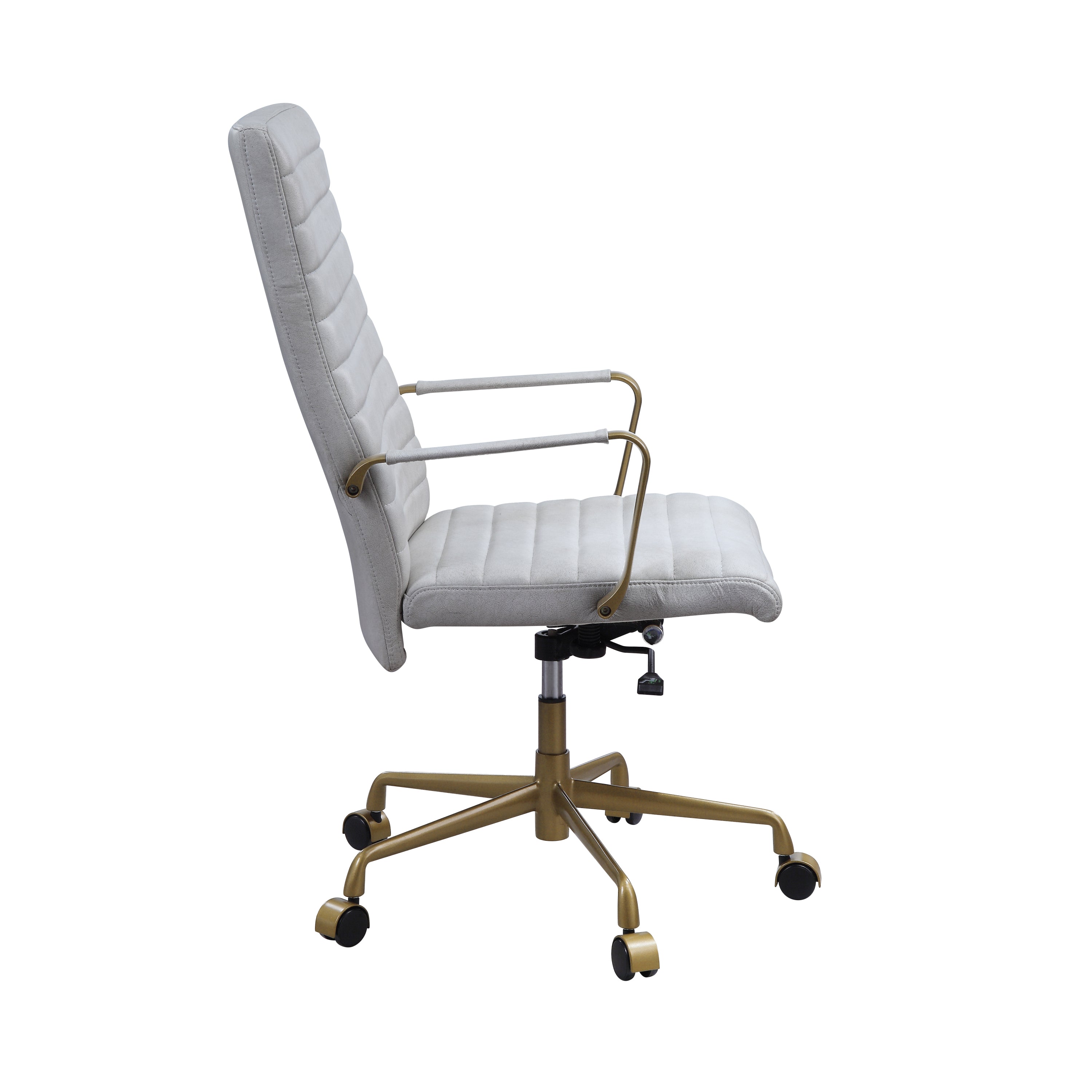 Vintage Office Chair Top Grain Leather - White