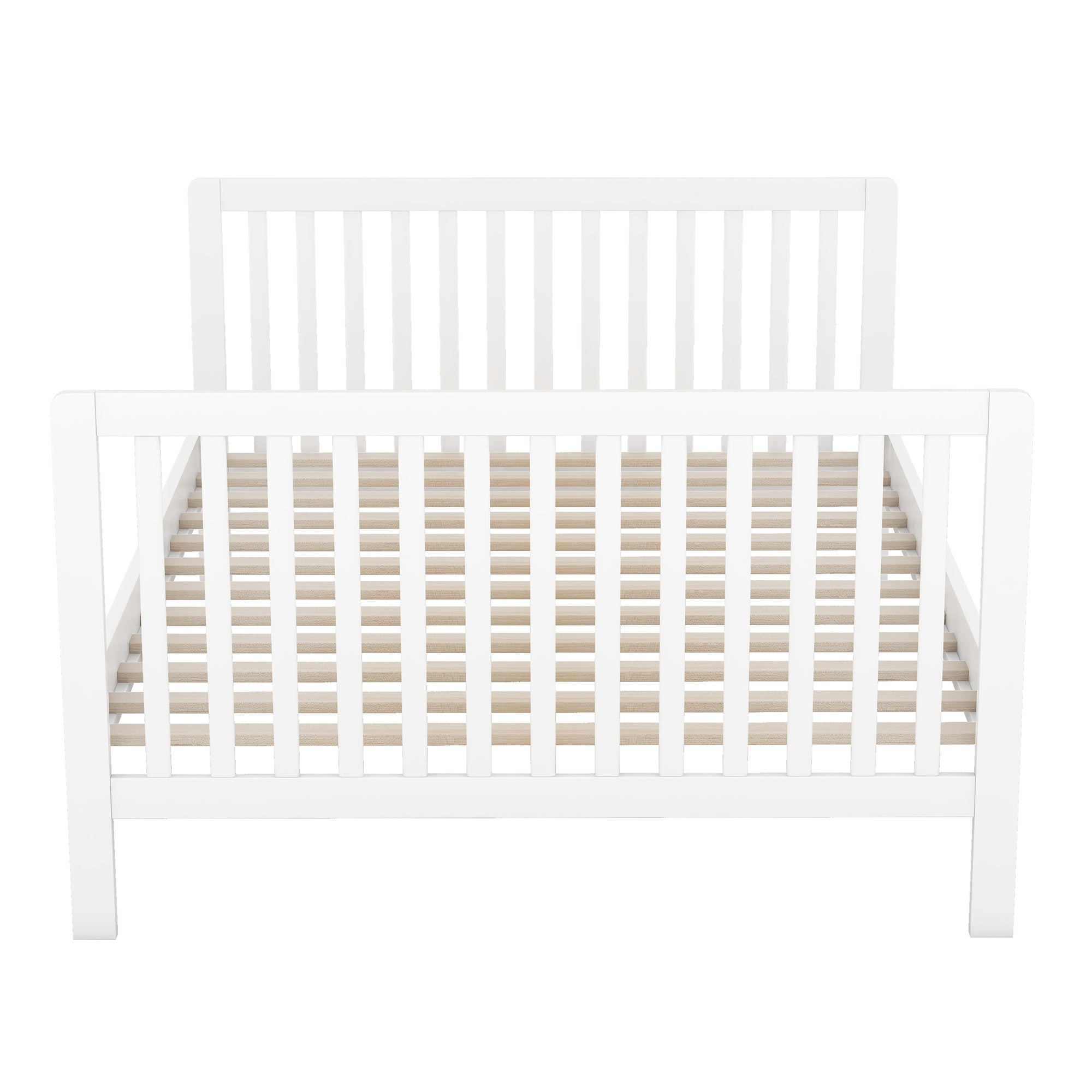 Convertible Crib/Full Size Bed with Changing Table - White