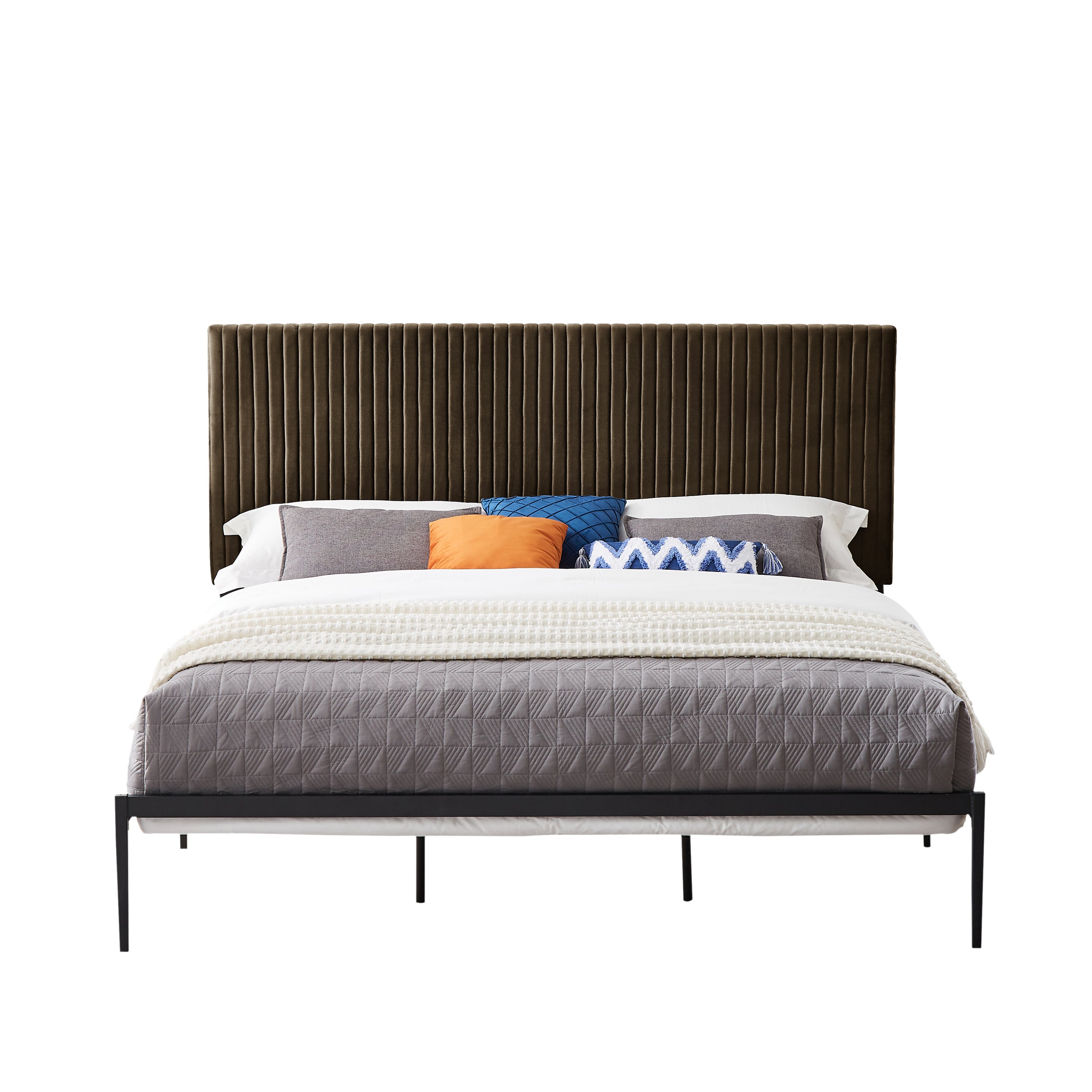 King Bed Beautiful line Stripe Cushion Headboard