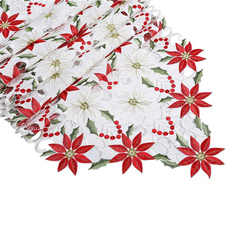 Christmas Flower Table Runner