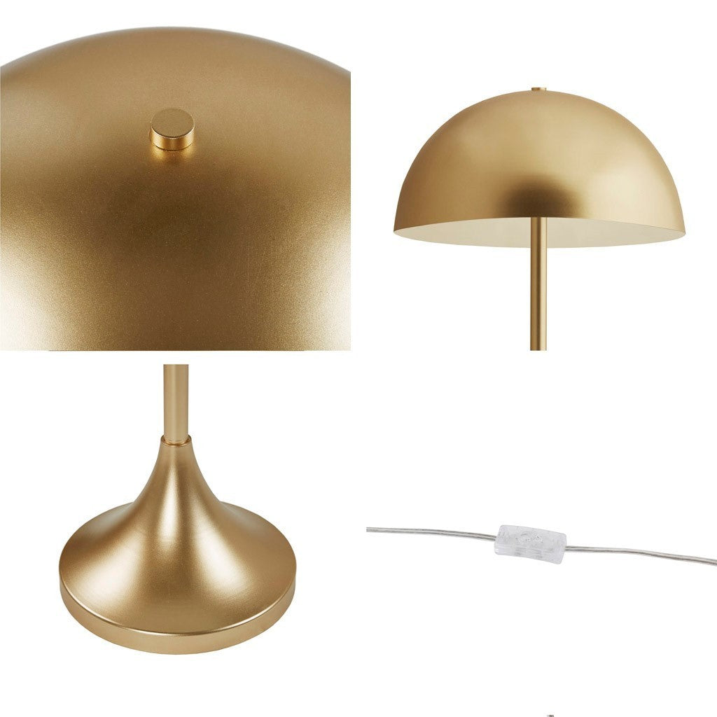 Bryson Dome-Shaped 2-Light Metal Table Lamp - Gold